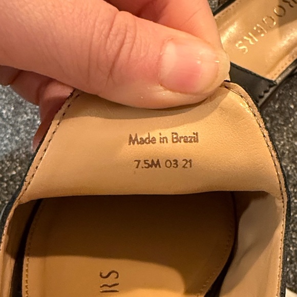 Jack Rogers Black Leather Flats - size 7.5 - Picture 2 of 6